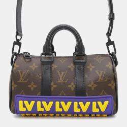 Louis Vuitton Keepall XS Black Monogram Rubber Shoulder Bag