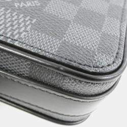 Pre Owned Louis Vuitton 3D Studio Messenger Black Damier Graphite Shoulder Bag
