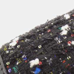 Pre Owned  Louis Vuitton Dauphine Black Tweed Mini Shoulder Bag