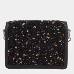 Pre Owned  Louis Vuitton Dauphine Black Tweed Mini Shoulder Bag