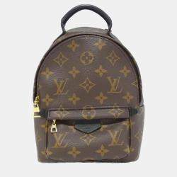  Louis Vuitton Monogram Palm Springs Mini Brown Coated Canvas Backpack 

