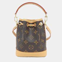 Pre Owned Louis Vuitton Nano Noe Brown Monogram Shoulder Bag