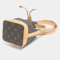 Pre Owned Louis Vuitton Nano Noe Brown Monogram Shoulder Bag