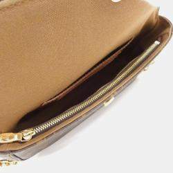 Louis Vuitton Monogram Wallet On Chain Brown Shoulder Bag