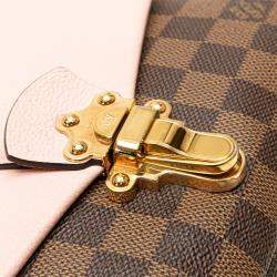 Pre Owned Louis Vuitton Brown/Pink Damier Ebene Clapton PM