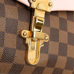 Pre Owned Louis Vuitton Brown/Pink Damier Ebene Clapton PM