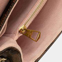 Pre Owned Louis Vuitton Brown/Pink Damier Ebene Clapton PM