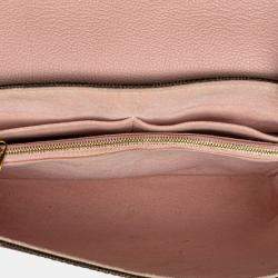 Pre Owned Louis Vuitton Brown/Pink Damier Ebene Clapton PM