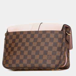 Pre Owned Louis Vuitton Brown/Pink Damier Ebene Clapton PM