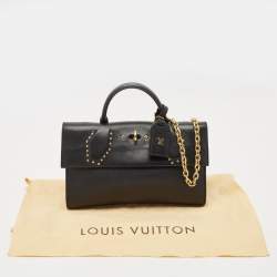 Louis Vuitton Black Leather City Streamer Pochette