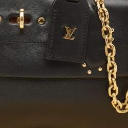 Louis Vuitton Black Leather City Streamer Pochette