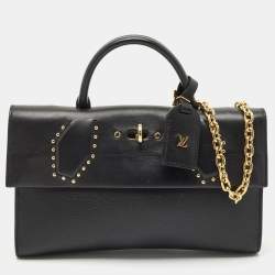 Louis Vuitton Black Leather City Streamer Pochette