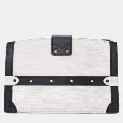 Louis Vuitton Black/White Epi Trunk Clutch