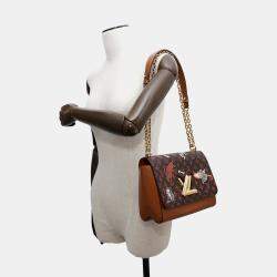 Pre Owned Louis Vuitton Sac Twist MM Orange Monogram Catogram Shoulder Bag