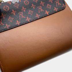Pre Owned Louis Vuitton Sac Twist MM Orange Monogram Catogram Shoulder Bag