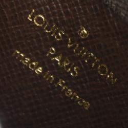 Pre Owned Louis Vuitton Pochette Brown Monogram Mini Lin Canvas Coin Purse