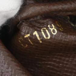 Pre Owned Louis Vuitton Pochette Brown Monogram Mini Lin Canvas Coin Purse