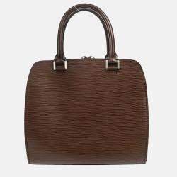Pre Owned Louis Vuitton Pont Neuf Brown Epi Leather Top Handle Bag