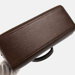 Pre Owned Louis Vuitton Pont Neuf Brown Epi Leather Top Handle Bag