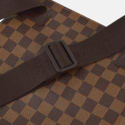 Pre Owned Louis Vuitton Pochette Melville Brown Damier Ebene Canvas Shoulder Bag