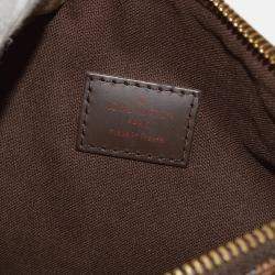 Pre Owned Louis Vuitton Pochette Melville Brown Damier Ebene Canvas Shoulder Bag