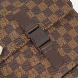 Pre Owned Louis Vuitton Pochette Melville Brown Damier Ebene Canvas Shoulder Bag