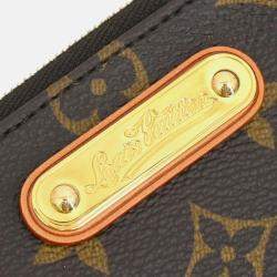 Pre Owned Louis Vuitton Pochette Milla PM Brown Monogram Canvas Clutch Bag