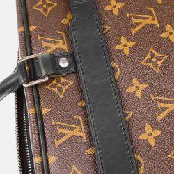 Louis Vuitton Porte Document Voyage Macassar Canvas Briefcase
