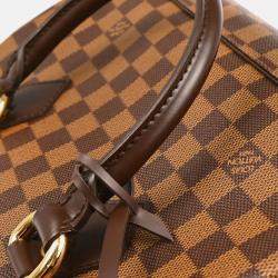 Pre Owned Louis Vuitton Duomo Brown Damier Ebene Canvas Top Handle Bag