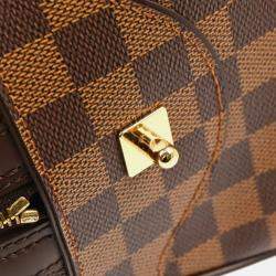 Pre Owned Louis Vuitton Duomo Brown Damier Ebene Canvas Top Handle Bag