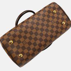 Pre Owned Louis Vuitton Duomo Brown Damier Ebene Canvas Top Handle Bag