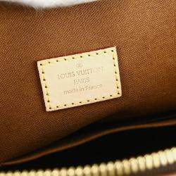 Pre Owned Louis Vuitton Lockit Brown Monogram Canvas Top Handle Bag