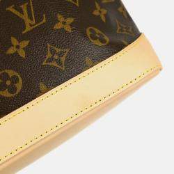 Pre Owned Louis Vuitton Lockit Brown Monogram Canvas Top Handle Bag