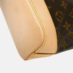 Pre Owned Louis Vuitton Lockit Brown Monogram Canvas Top Handle Bag