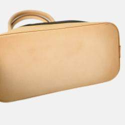 Pre Owned Louis Vuitton Lockit Brown Monogram Canvas Top Handle Bag