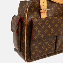 Pre Owned Louis Vuitton Multipli Cite Brown Monogram Canvas Top Handle Bag