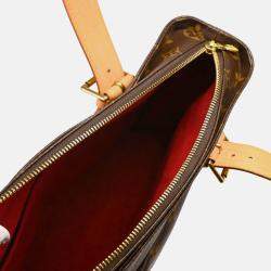 Pre Owned Louis Vuitton Multipli Cite Brown Monogram Canvas Top Handle Bag