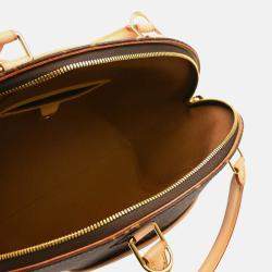 Pre Owned Louis Vuitton Ellipse MM Brown Monogram Canvas Top Handle Bag