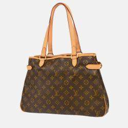 Pre Owned Louis Vuitton Batignolles Brown Monogram Horizontal Tote Bag