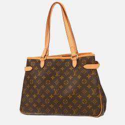 Pre Owned Louis Vuitton Batignolles Brown Monogram Horizontal Tote Bag