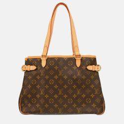 Pre Owned Louis Vuitton Batignolles Brown Monogram Horizontal Tote Bag