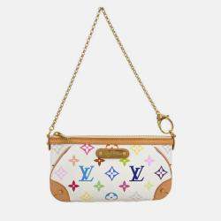 Louis Vuitton White Multicolor Pochette Milla MM Handbag