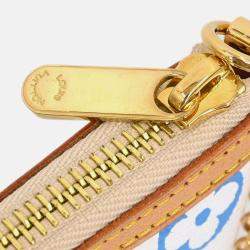 Pre Owned Louis Vuitton Pochette Milla White Multicolor Bag