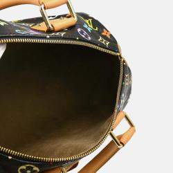Louis Vuitton Black Monogram Multicolor Speedy 30 Handbag