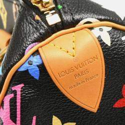 Louis Vuitton Black Monogram Multicolor Speedy 30 Handbag