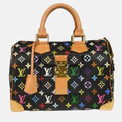 Louis Vuitton Black Monogram Multicolor Speedy 30 Handbag