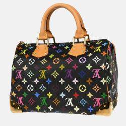 Louis Vuitton Black Monogram Multicolor Speedy 30 Handbag
