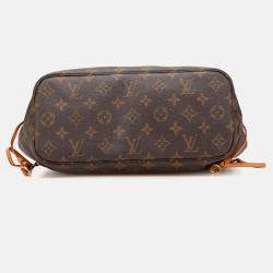 Pre Owned Louis Vuitton Brown Monogram Neverfull PM