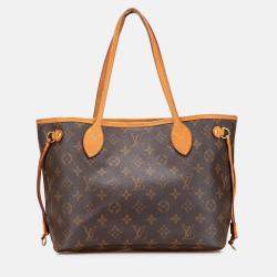 Pre Owned Louis Vuitton Brown Monogram Neverfull PM