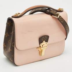 Louis Vuitton Rose Ballerine Vernis and Monongarm Canvas Cherrywood PM Bag